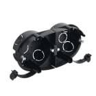 Planet Wattohm - Boîte double Système Linéal - Pour plinthe Keva 125mmx20mm - PVC Blanc Artic