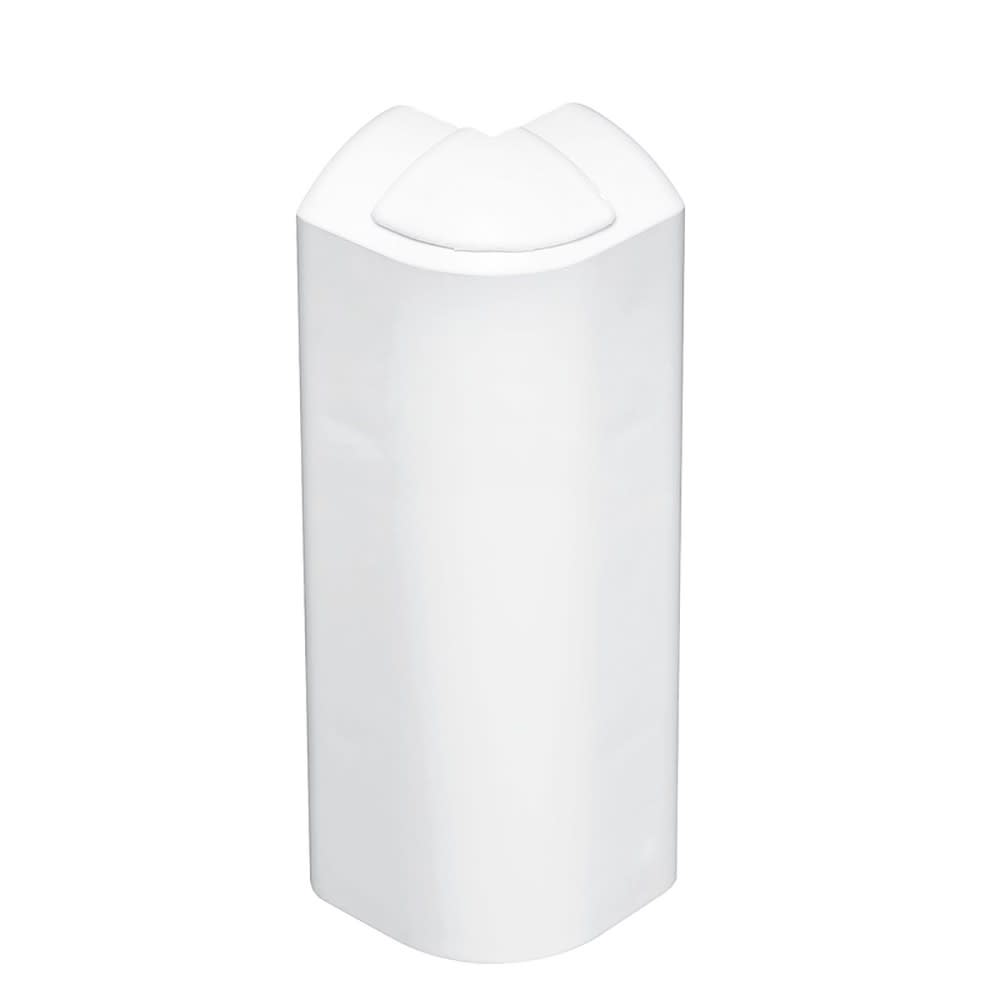 Planet Wattohm - Angle extérieur variable +ou-10°- Pour plinthe Keva 125mmx20mm - PVC Blanc Artic