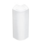 Planet Wattohm - Angle extérieur variable +ou-10°- Pour plinthe Keva 125mmx20mm - PVC Blanc Artic