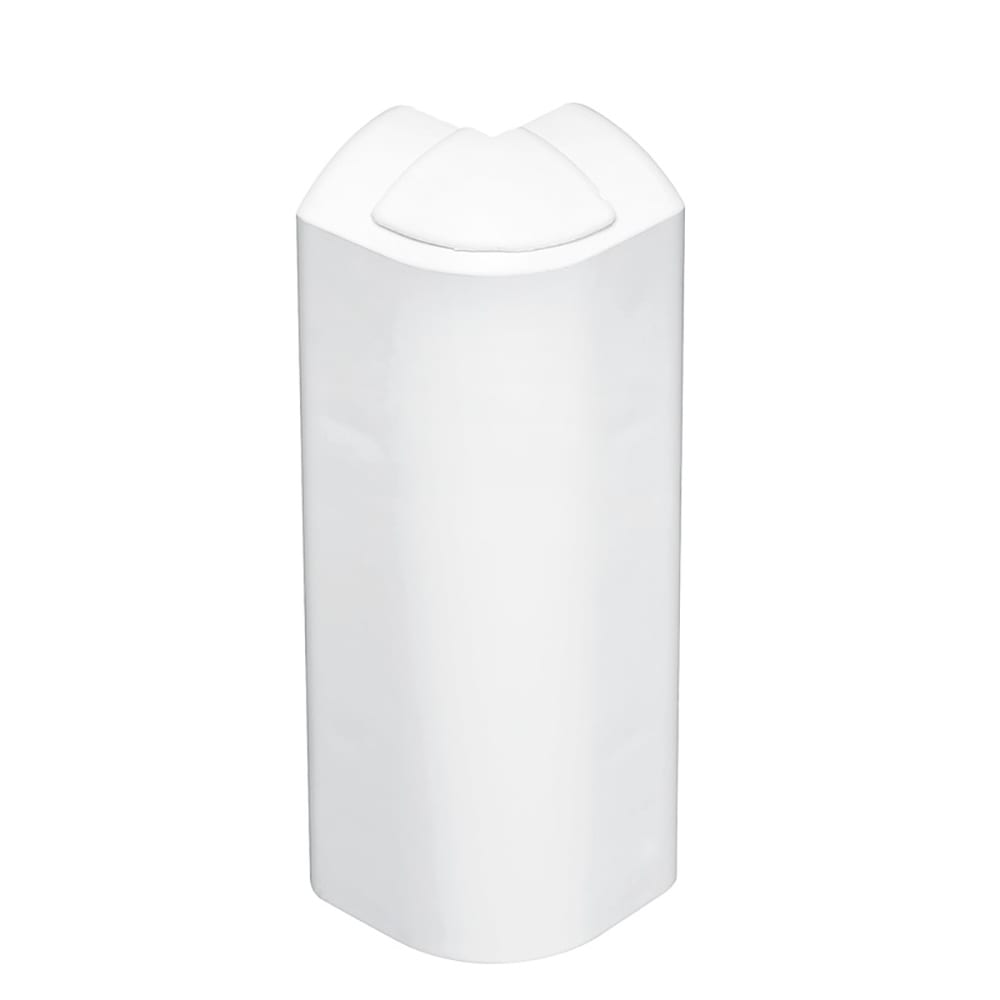 Planet Wattohm - Angle extérieur variable +ou-10°- Pour plinthe Keva 125mmx20mm - PVC Blanc Artic