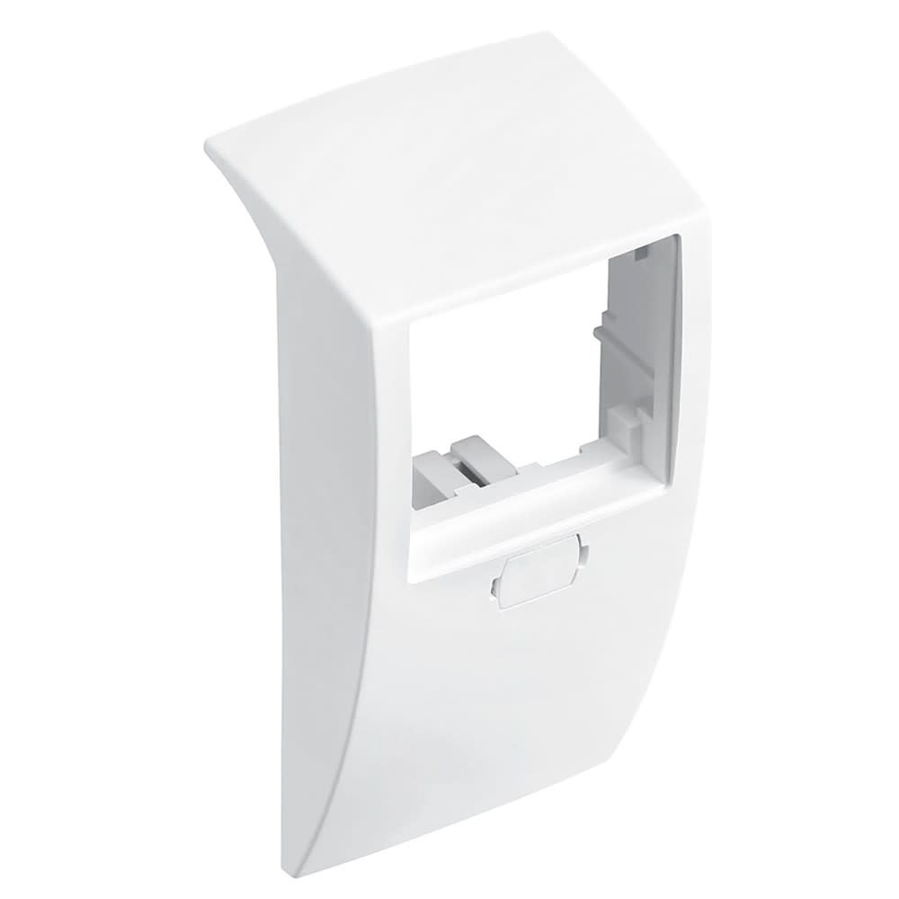 Planet Wattohm - Cadre 45mmx45mm - 1 poste - Pour plinthe Keva 125mmx20mm - PVC Blanc Artic