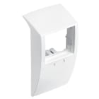Planet Wattohm - Cadre 45mmx45mm - 1 poste - Pour plinthe Keva 125mmx20mm - PVC Blanc Artic