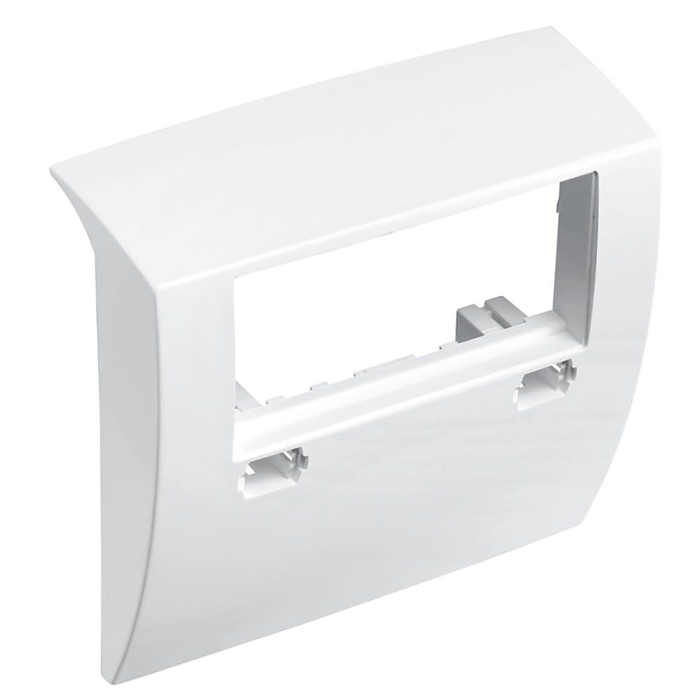 Planet Wattohm - Cadre 45mmx45mm - 2 postes - Pour plinthe Keva 125mmx20mm - PVC Blanc Artic