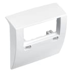 Planet Wattohm - Cadre 45mmx45mm - 2 postes - Pour plinthe Keva 125mmx20mm - PVC Blanc Artic
