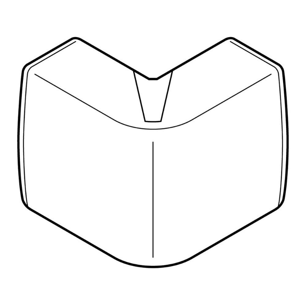 Planet Wattohm - Angle extérieur Variasouple +ou-7° pour moulure Keva 22mmx12mm -PVC Blanc Artic