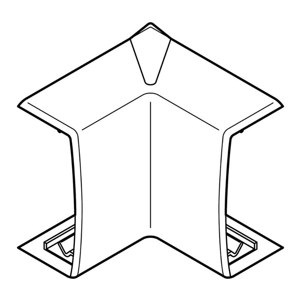 Planet Wattohm - Angle intérieur Variasouple +ou-7° pour moulure Keva 32mmx15mm -PVC Blanc Artic