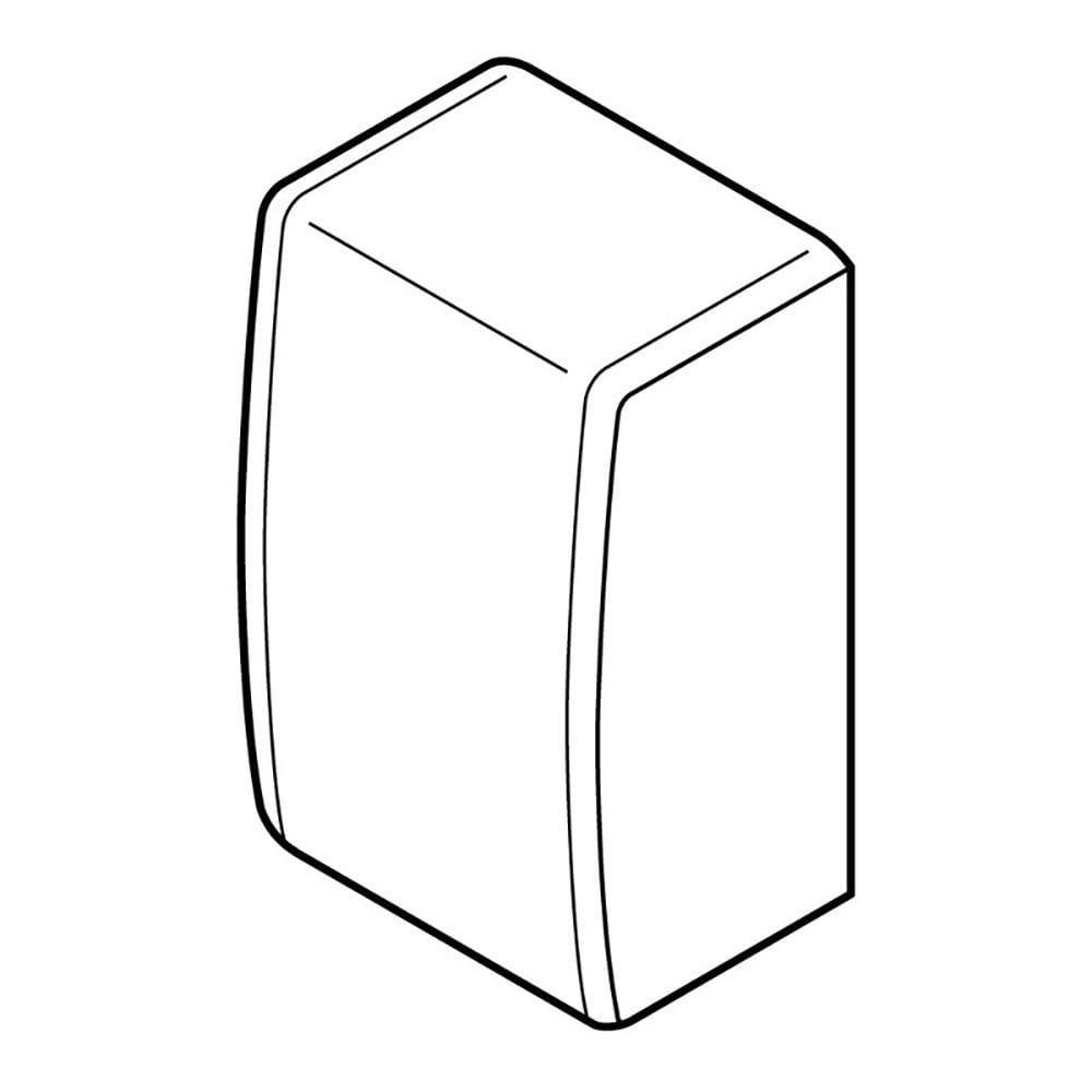 Planet Wattohm - Embout pour moulure Keva 50mmx15mm - PVC Blanc Artic