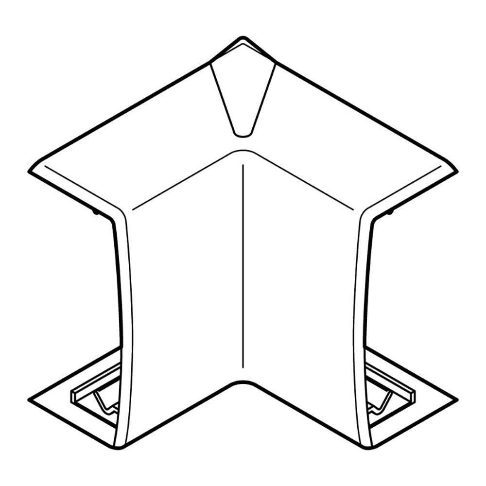 Planet Wattohm - Angle intérieur Variasouple +ou-7° pour moulure Keva 75mmx20mm -PVC Blanc Artic