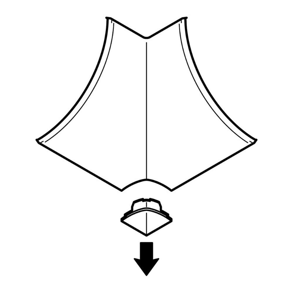 Planet Wattohm - Angle intérieur, angle plat pour corniche Keva 30mmx30mm -PVC Blanc Artic