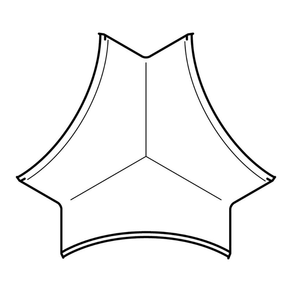 Planet Wattohm - Angle intérieur 3D pour corniche Keva 30mmx30mm -PVC Blanc Artic