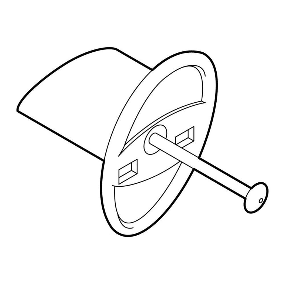 Planet Wattohm - Clou Flixo - Hauteur 15mm - Sachet de 50 pièces - Pour moulures Keva - Jaune