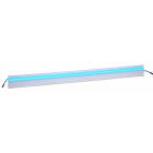 Planet Wattohm - Plinthe Keva LED System 82x12,5mm-LED bleu-Fond+couvercle-Longueur 1m-Blanc