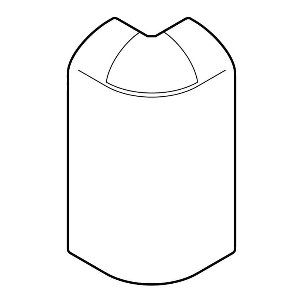 Planet Wattohm - Angle extérieur variable +ou-10° pour plinthe Keva 80mmx20mm - PVC Blanc Artic
