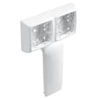 Planet Wattohm - Cadre double Appareillage Saillie Legrand - Pour plinthe Keva 125x20mm - Blanc