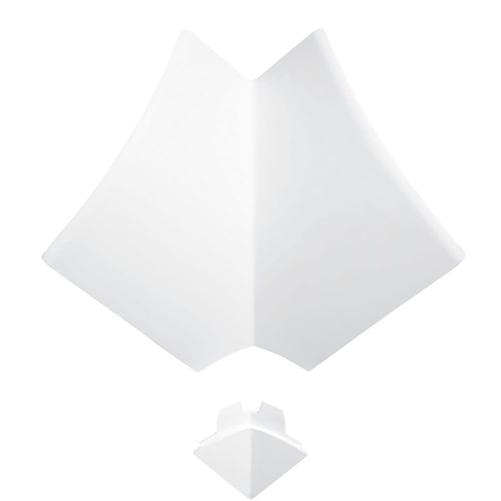 Planet Wattohm - Angle intérieur, angle plat pour corniche Keva 80mmx80mm -PVC Blanc Artic