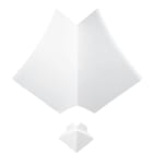 Planet Wattohm - Angle intérieur, angle plat pour corniche Keva 80mmx80mm -PVC Blanc Artic