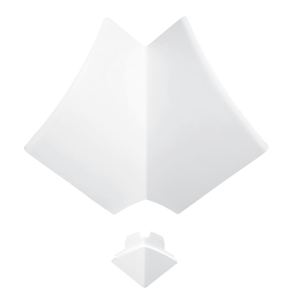 Planet Wattohm - Angle intérieur, angle plat pour corniche Keva 80mmx80mm -PVC Blanc Artic