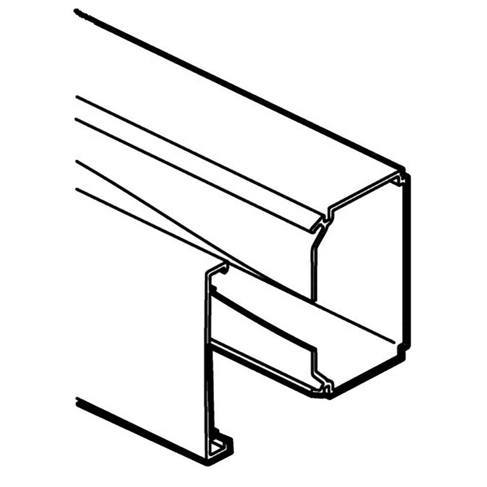 Planet Wattohm - Goulotte distribution Viadis 16x12,5mm-Fond+couvercle-1 compartiment-Longueur 2m