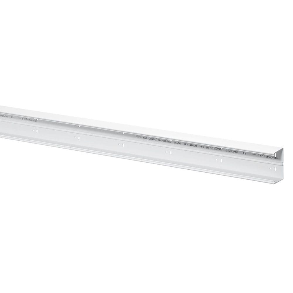 Planet Wattohm - Logix - Goulotte ZH BA - Sans halogène - 85x50mm - 1 compartiment blanc artic
