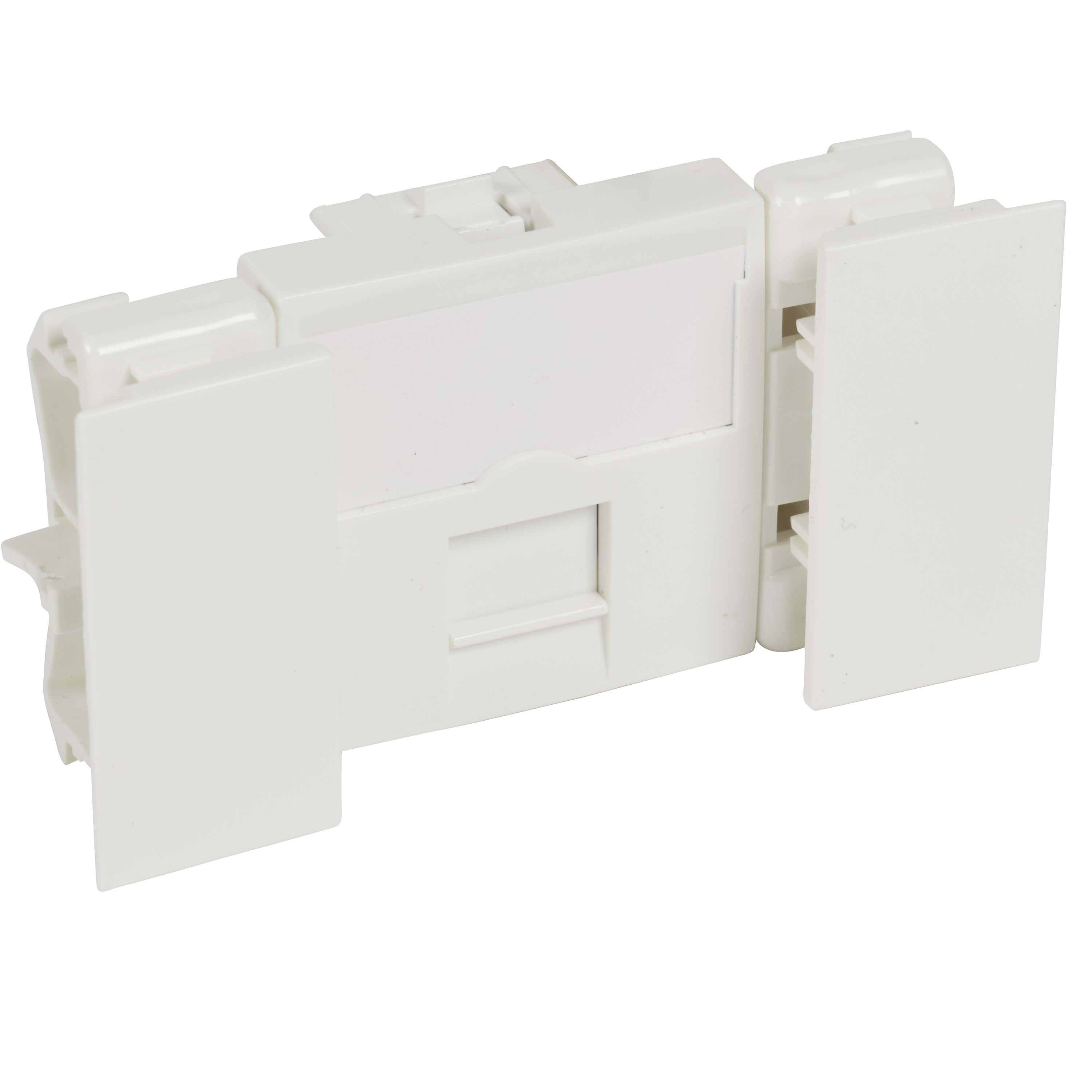 Planet Wattohm - Prise RJ45 catégorie 6 Logix - Blindée STP - 2 modules - Blanc Artic
