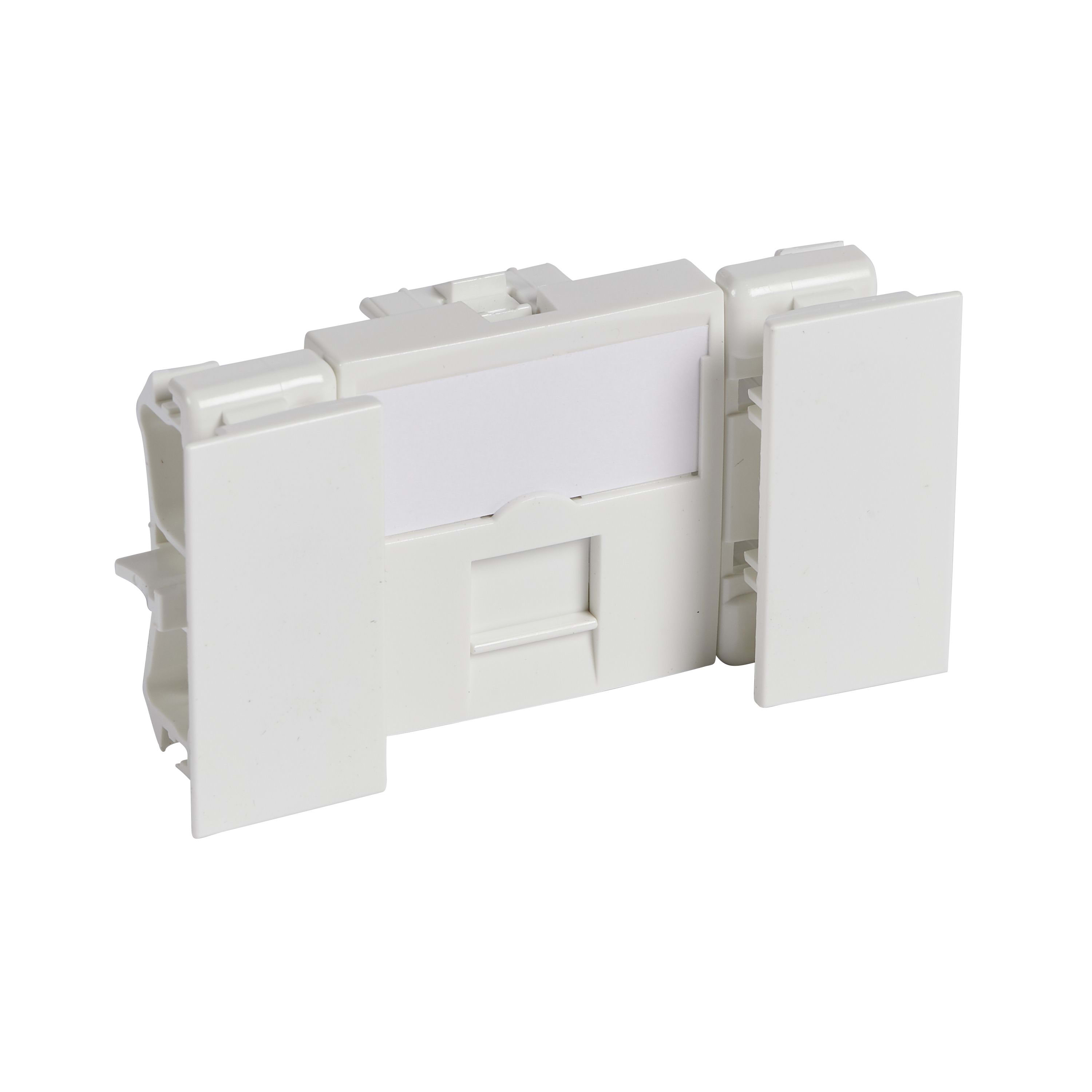 Planet Wattohm - Prise RJ45 catégorie 6A Logix - Blindée STP - 2 modules - 10 Gbit/s -Blanc Artic