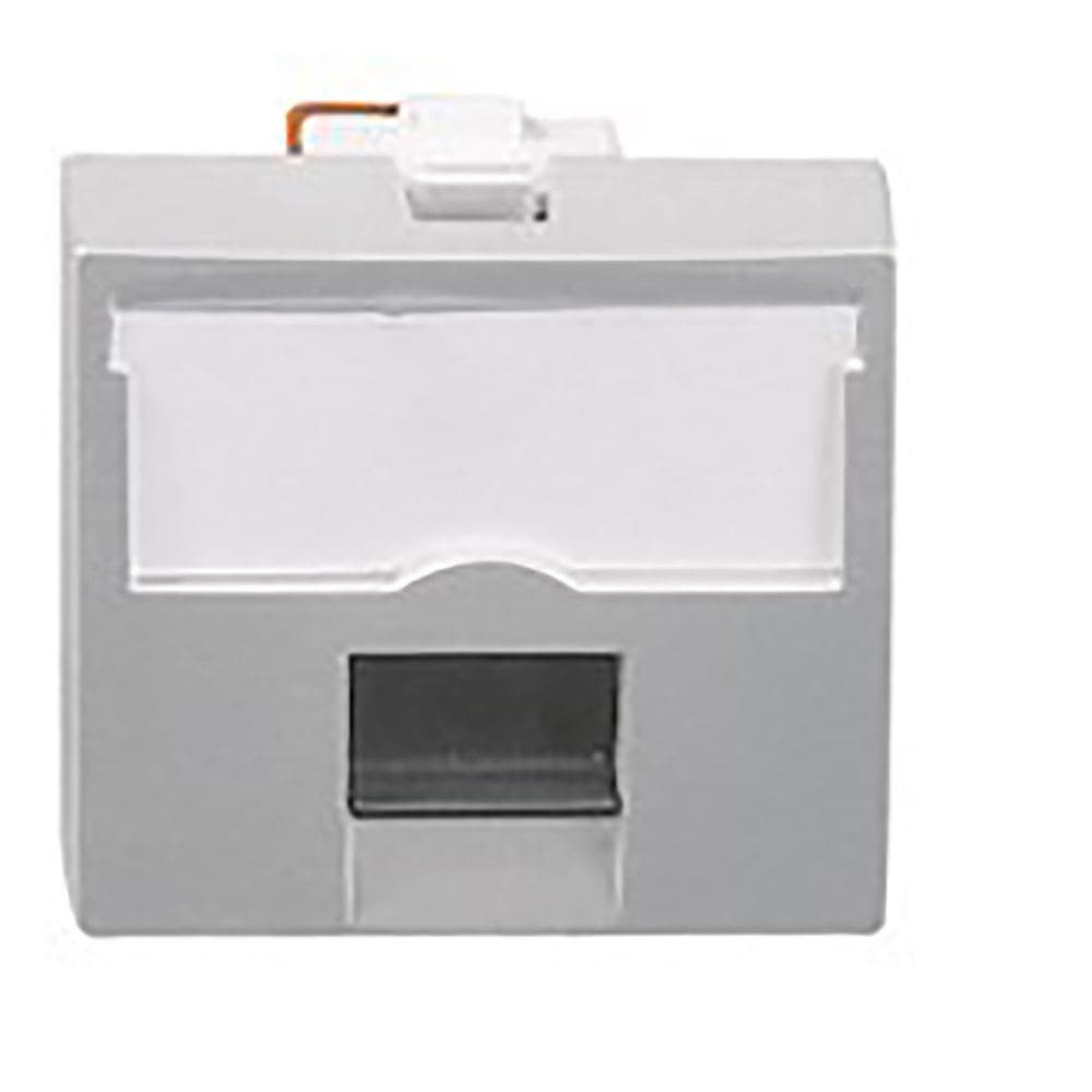 Planet Wattohm - Prise RJ45 catégorie 6 Logix - 8 contacts UTP - 2 modules - Alumnic RAL 9016
