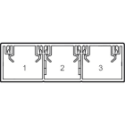 Planet Wattohm - Goulotte Logix 45-160x50-3 compartiments-2m-Livré sans couvercle-PVC Blanc Artic