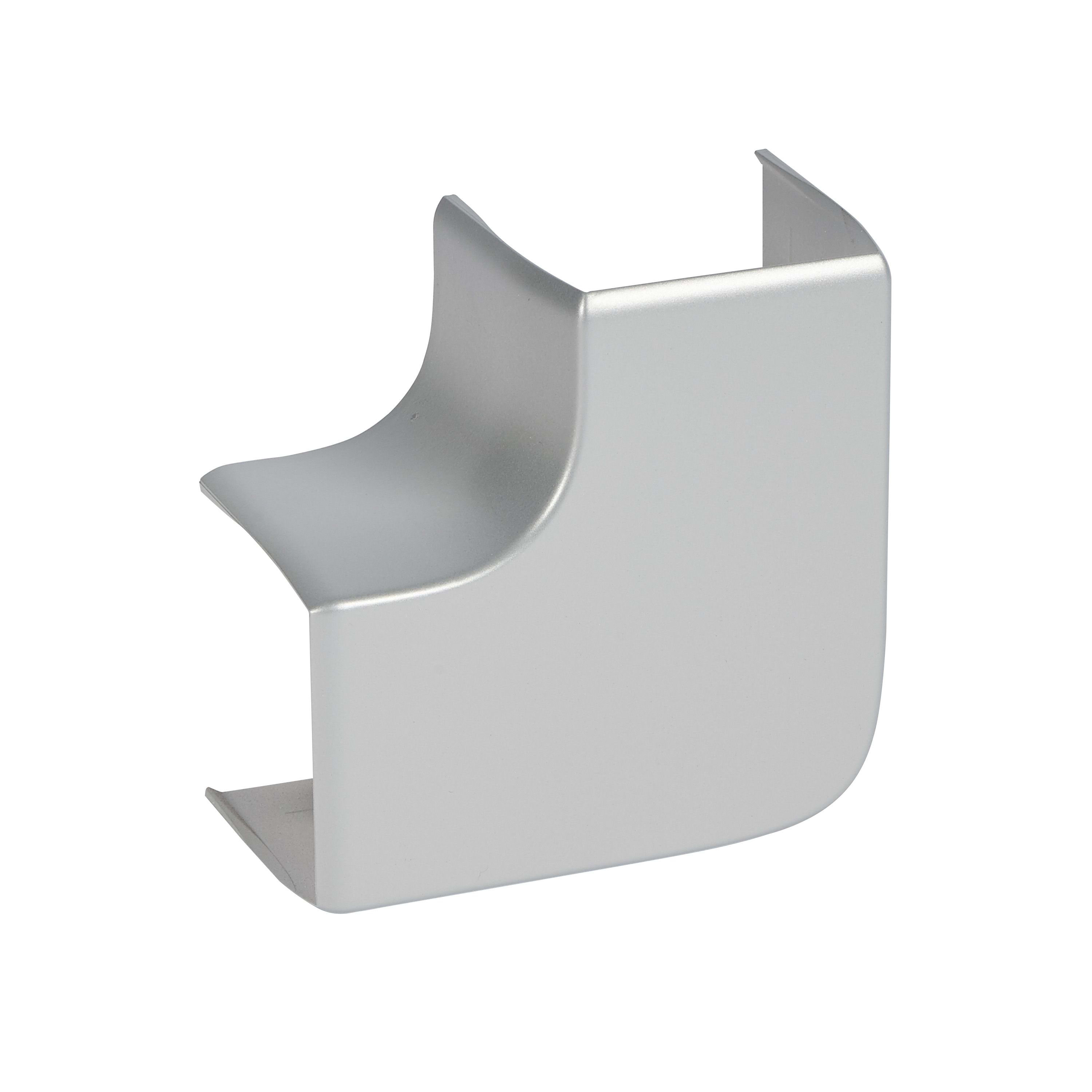 Planet Wattohm - Angle plat - Pour goulotte Logix 50x50mm - Alumnic