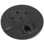 Planet Wattohm - Disq80 Incara 2P+T Schk + USB A+C + sortie de câble + cord 2m fiche 2P+T - métal