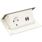 Planet Wattohm - Pop up Incara 2P+T Schuko + prise USB C 30W - cordon 2m - 4 modules inox