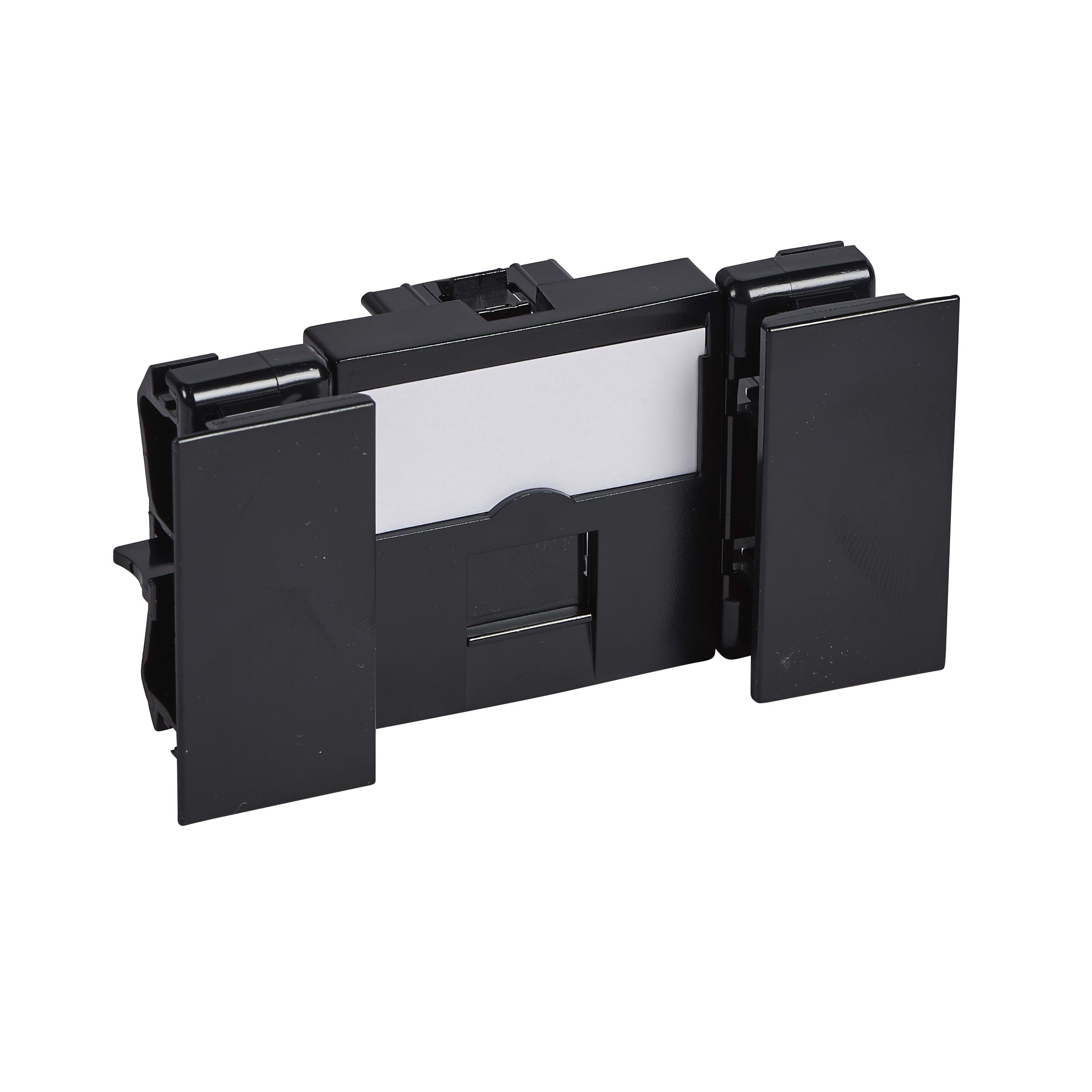 Planet Wattohm - Prise RJ45 catégorie 6 Logix - Ecrantée FTP - 2 modules - Noir