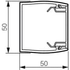 Planet Wattohm - Goulotte Logix 45 - 50x50mm - 1 compartiment - 2m -Livré sans couvercle-PVC Noir