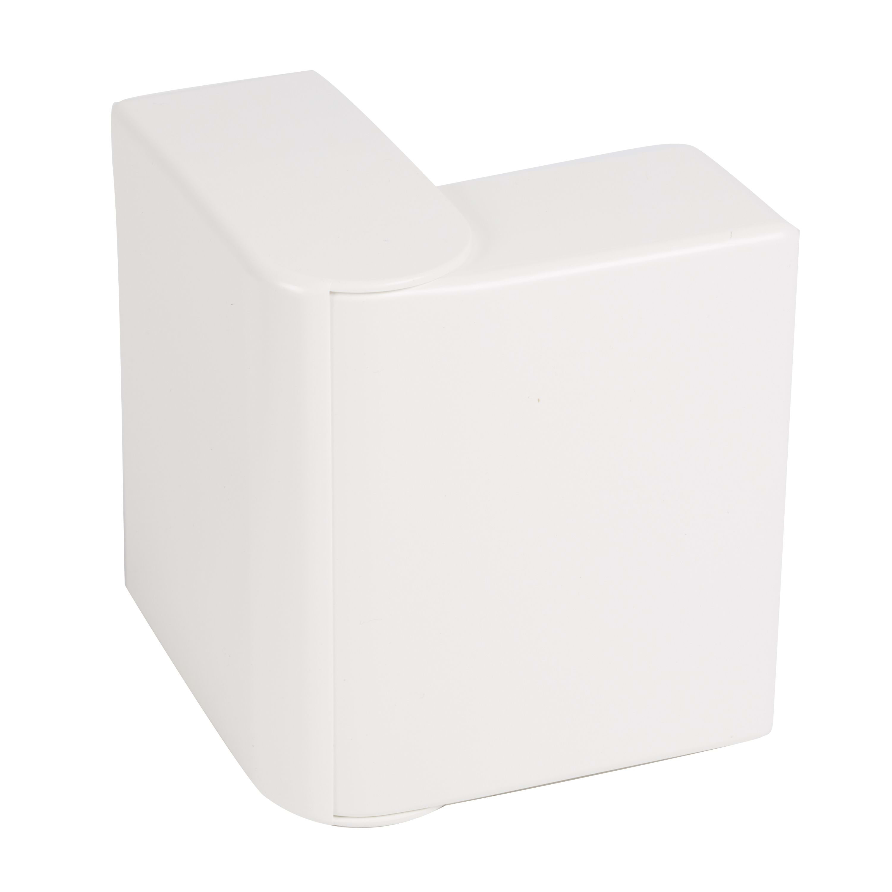 Planet Wattohm - Angle extérieur variable 60°à 120°-Goulotte Logix 130x50mm-Blanc antimicrobien
