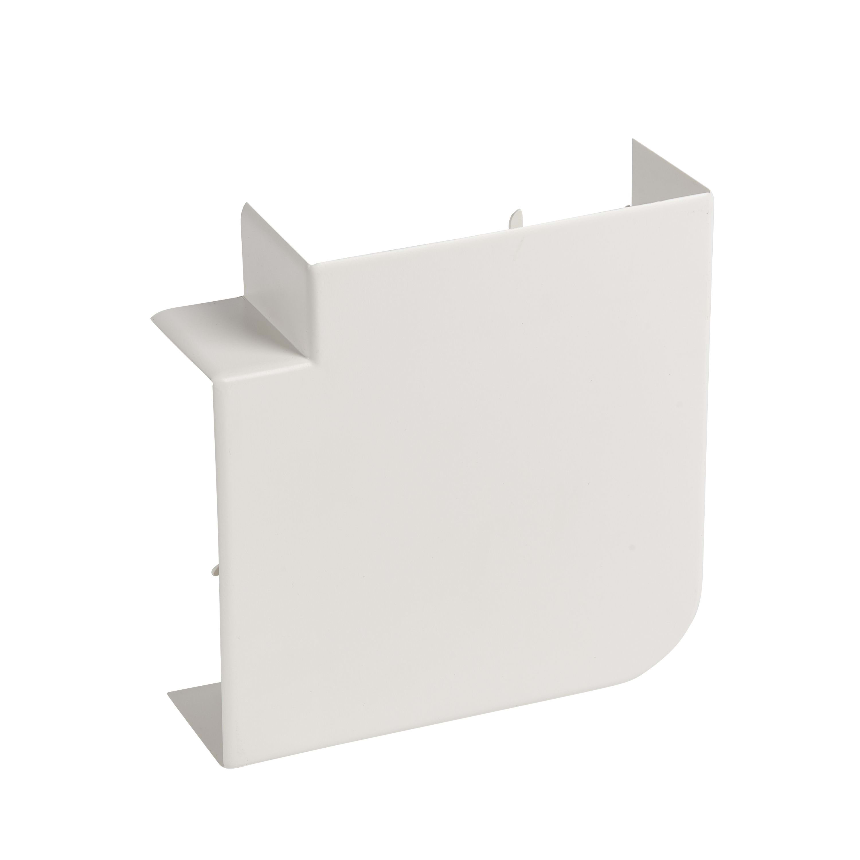 Planet Wattohm - Angle plat - Pour goulotte Logix 45 130x50mm - Blanc antimicrobien