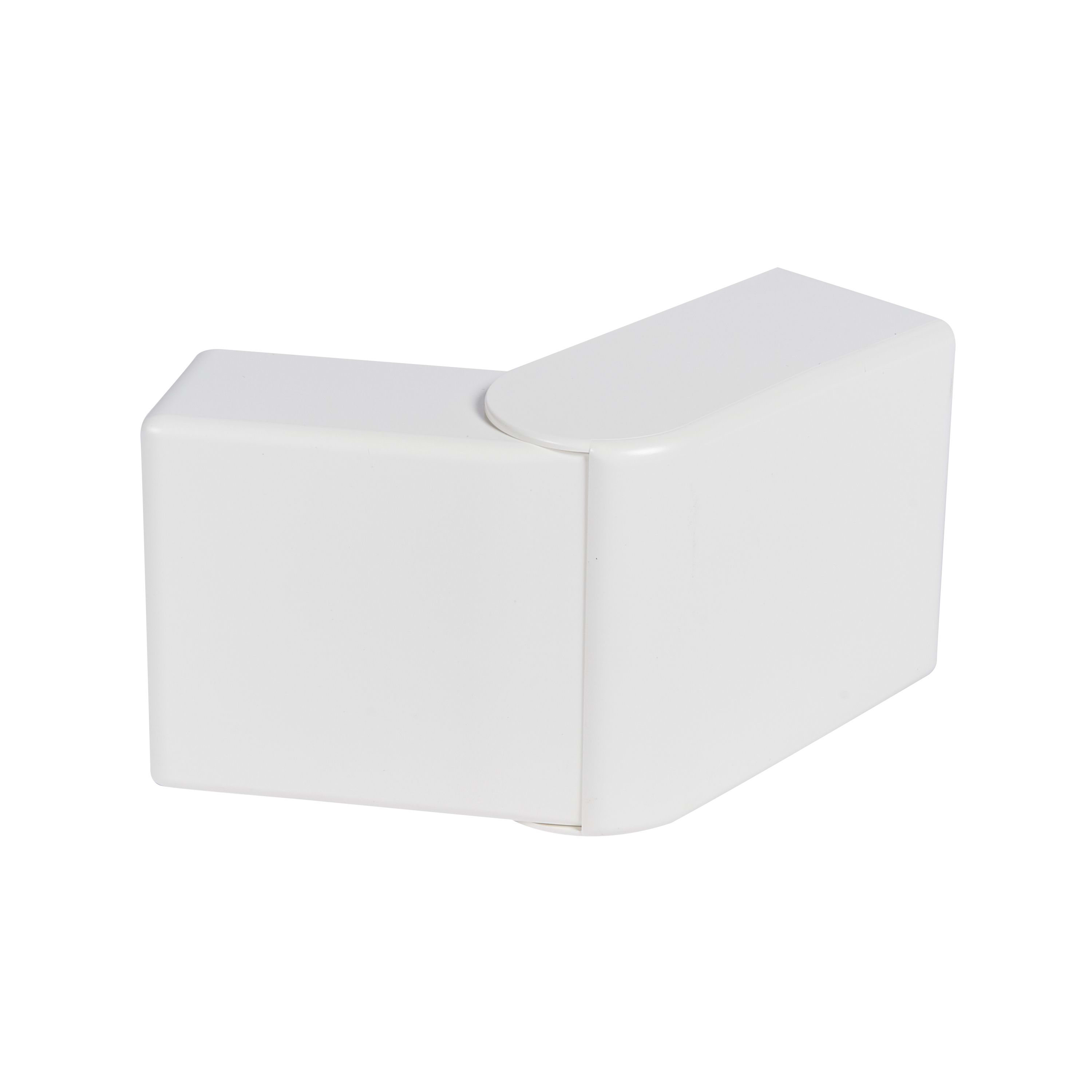 Planet Wattohm - Angle extérieur variable 60°à 120°-Goulotte Logix 85x50mm-Blanc antimicrobien