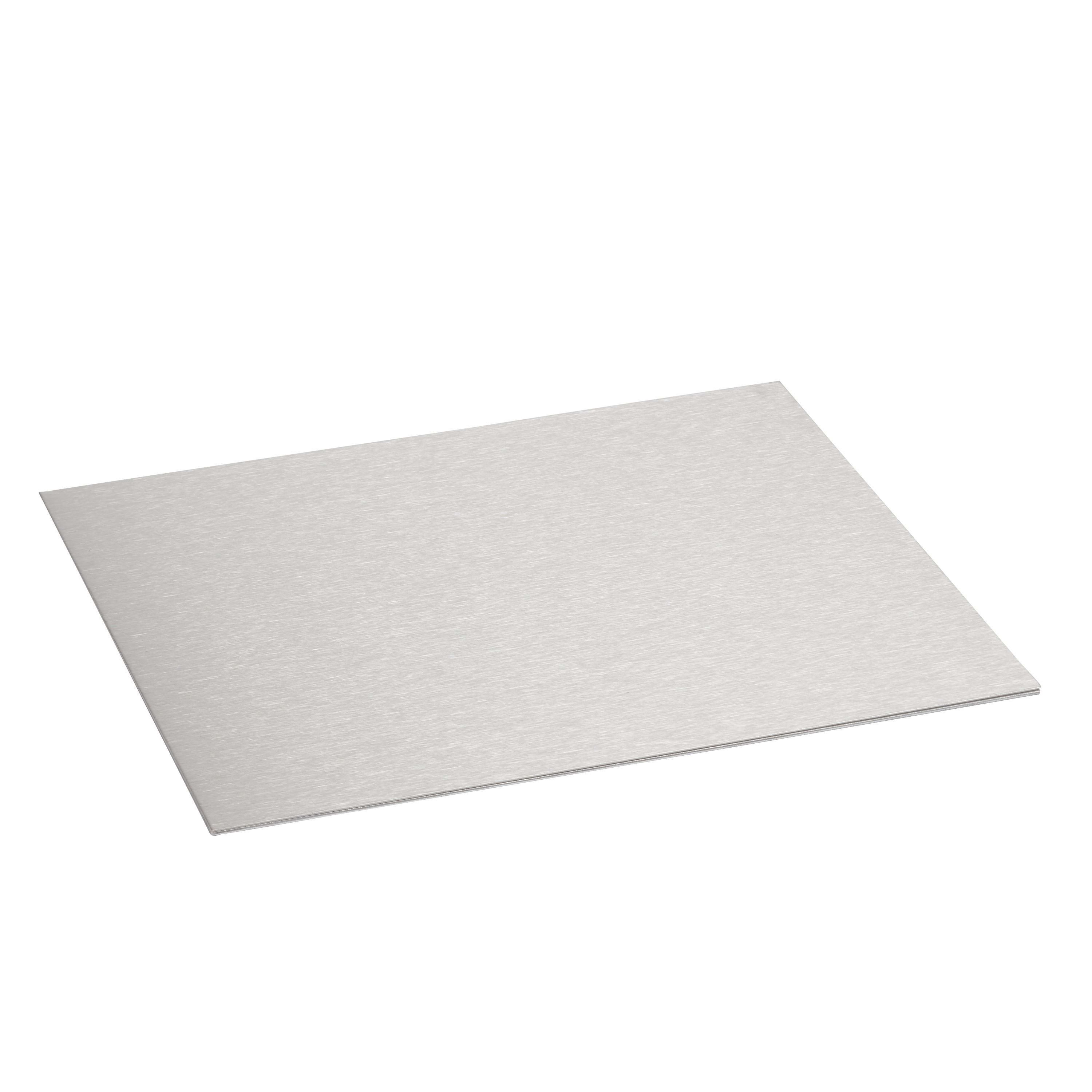 Planet Wattohm - Plaque de finition inox brossé pour boîte de sol Logix - Epaisseur 3 mm