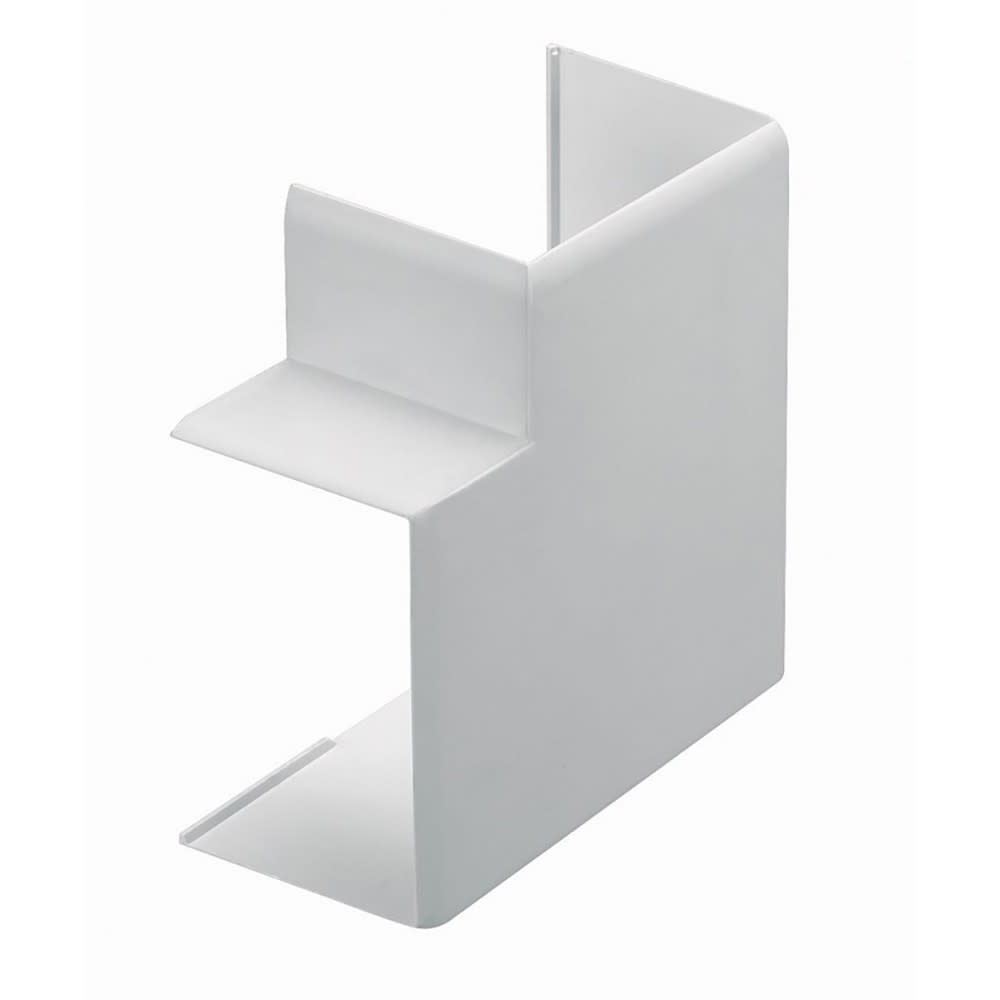 Planet Wattohm - Angle plat - Pour goulotte de distribution Viadis 16x16mm - PVC Blanc Artic