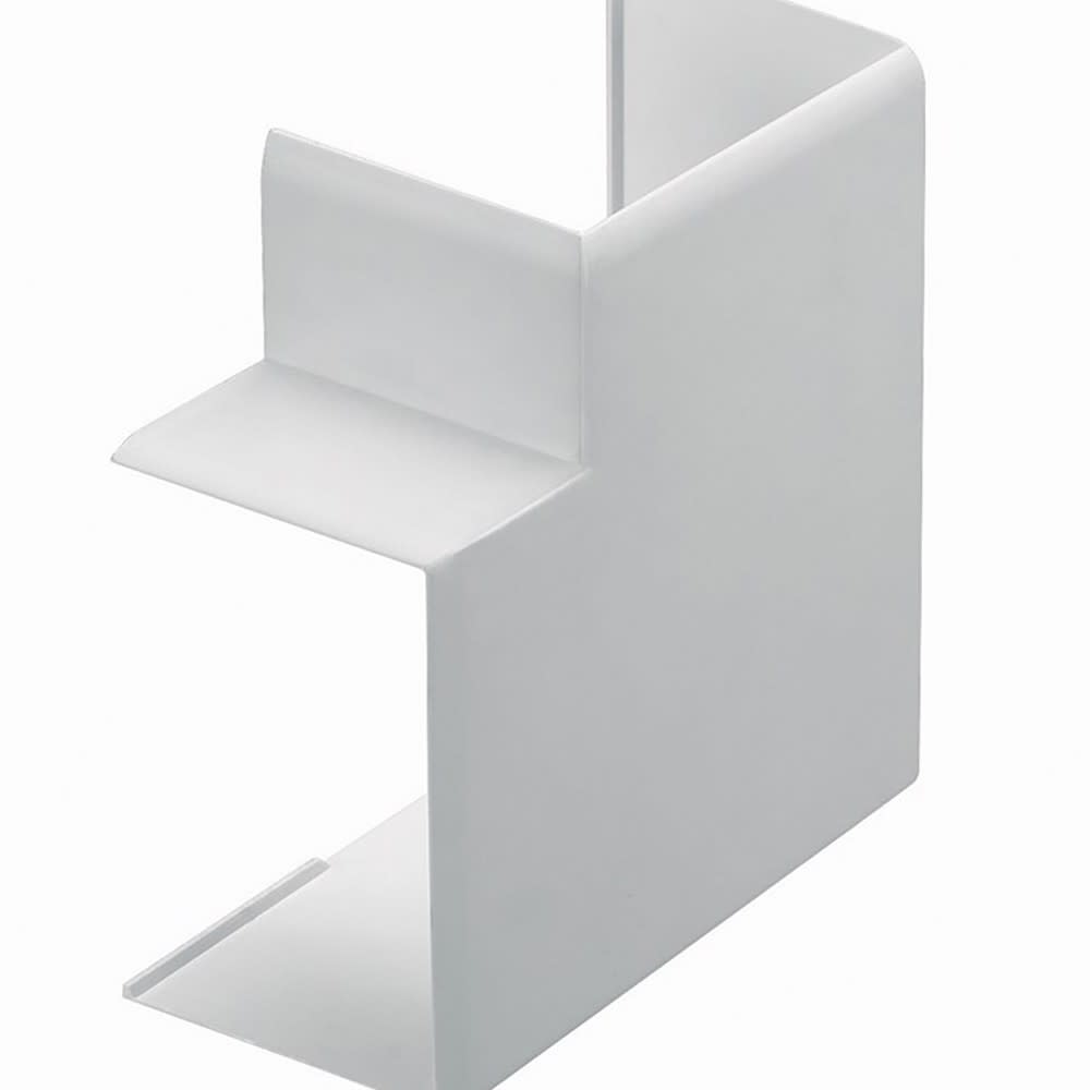 Planet Wattohm - Angle plat - Pour goulotte de distribution Viadis 32x16mm - PVC Blanc Artic