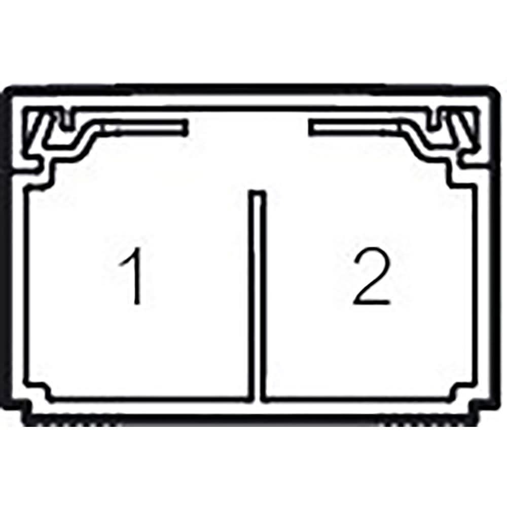 Planet Wattohm - Goulotte distribution Viadis 60x40mm-Fond+couvercle-2 compart-Longueur 2m-Blanc