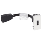 Planet Wattohm - Prise HDMI Logix - 1 module - TypeA version 1.4 préconnectorisée - Blanc Artic
