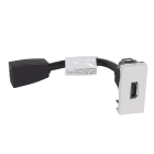 Planet Wattohm - Prise HDMI Logix - 1 module - TypeA version 1.4 préconnectorisée-Alumnic RAL9016