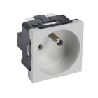 Planet Wattohm - Prise 2P+T Logix pour installation où 1 poste suffit-2 modules-16A-250V-Alumnic