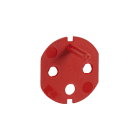 Planet Wattohm - Détrompeur Logix pour fiche 2P+T - Avec adhésif pour fixation - Rouge RAL 3020