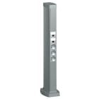 Planet Wattohm - Colonnette 2 compartiments LOGIX 0,68m Aluminium