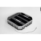 Planet Wattohm - Boîte de sol Logix 24 modules haute résistance - Sortie de câble centrale - IP66