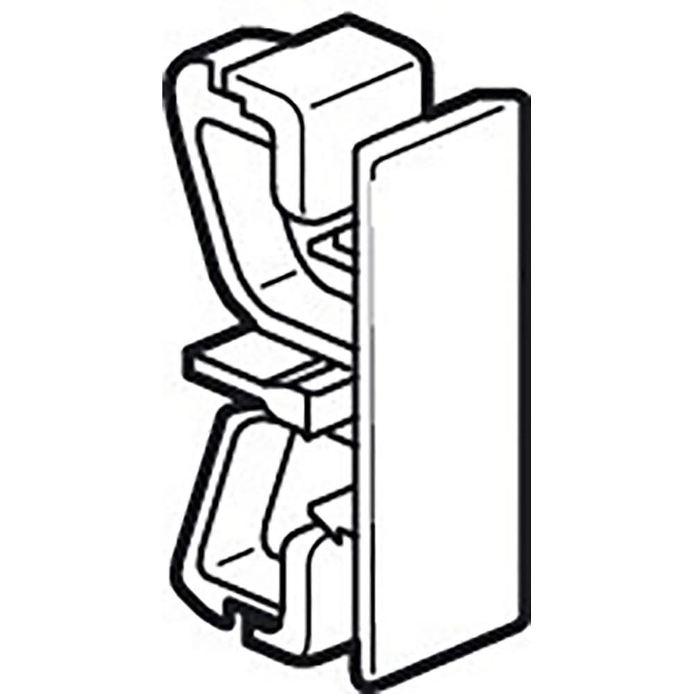 Planet Wattohm - Normaclip pour goulotte Logix 45 - livré par 2 - PVC - Alumnic RAL9006