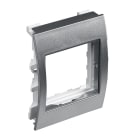 Planet Wattohm - Cadre pour montage appareillage sur corniche Logix 80x80-PVC couleur Aluminium