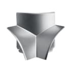 Planet Wattohm - Angle interieur 3D pour corniche Logix 80x80mm - PVC couleur Aluminium