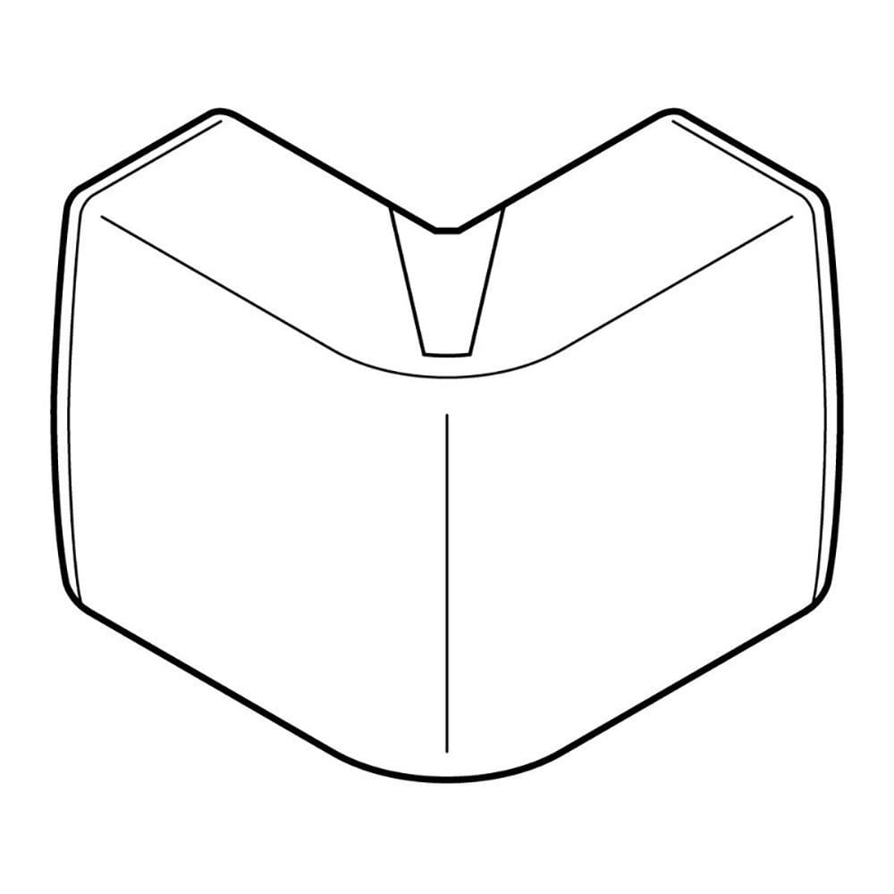 Planet Wattohm - Angle extérieur Variasouple +ou-7° pour moulure Keva 22mmx12mm -PVC Blanc Artic