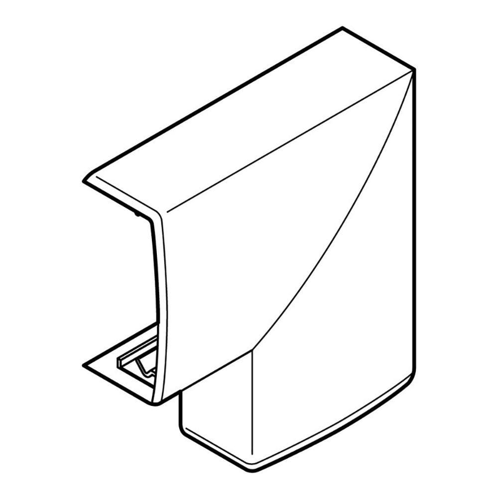Planet Wattohm - Angle plat pour moulure Keva 32mmx15mm - PVC Blanc Artic